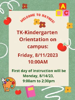 Kinder Orientation